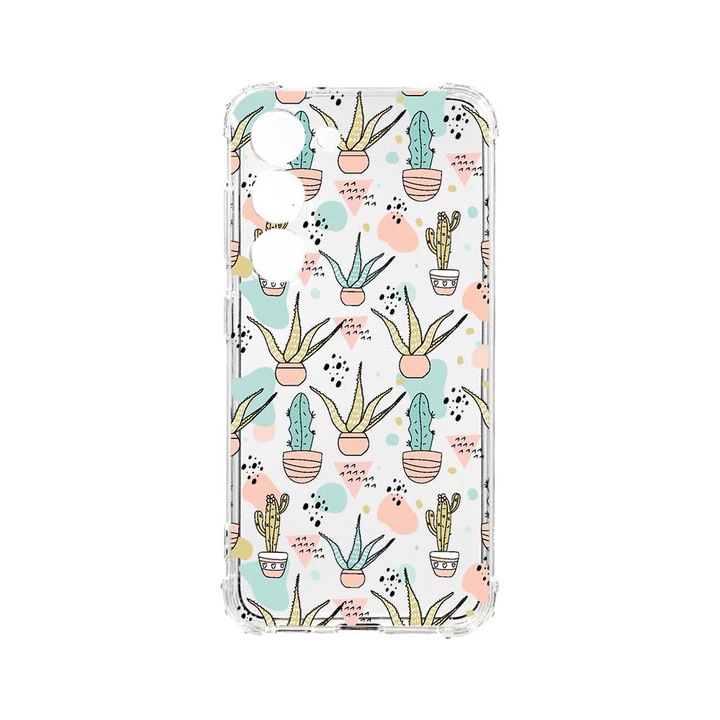 Husa BestCase® Anti Shock, Compatibila cu Samsung Galaxy S23 Plus, Cactus, 1.5MM, Rezistenta La Socuri, Protectie Camera, AS 774
