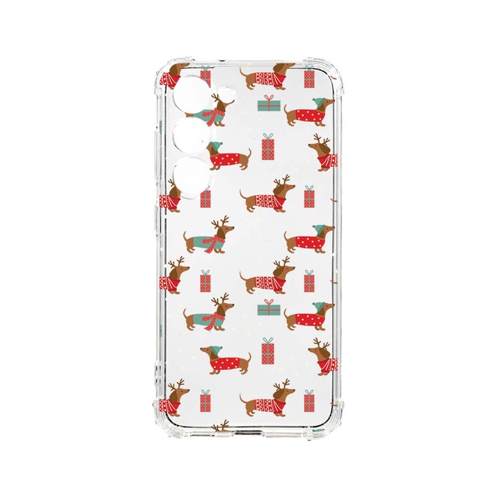 Husa BestCase® Anti Shock, Compatibila cu Samsung Galaxy S23 Plus, Dachshund Christmas, 1.5MM, Rezistenta La Socuri, Protectie Camera, AS 871