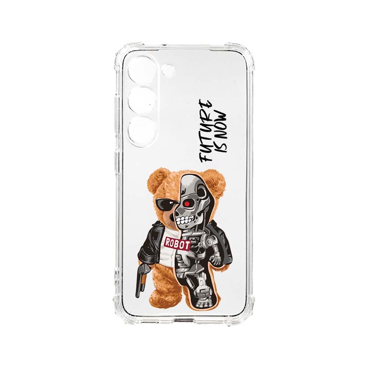 Husa BestCase® Anti Shock, Compatibila Cu Samsung Galaxy S23 Plus, Half Robot Half Teddy Bear, 1.5MM, Rezistenta La Socuri, Protectie Camera, AS 931