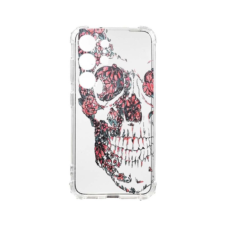 Husa BestCase® Anti Shock, Compatibila Cu Samsung Galaxy S23 Ultra, Skull, 1.5MM, Rezistenta La Socuri, Protectie Camera, AS 253