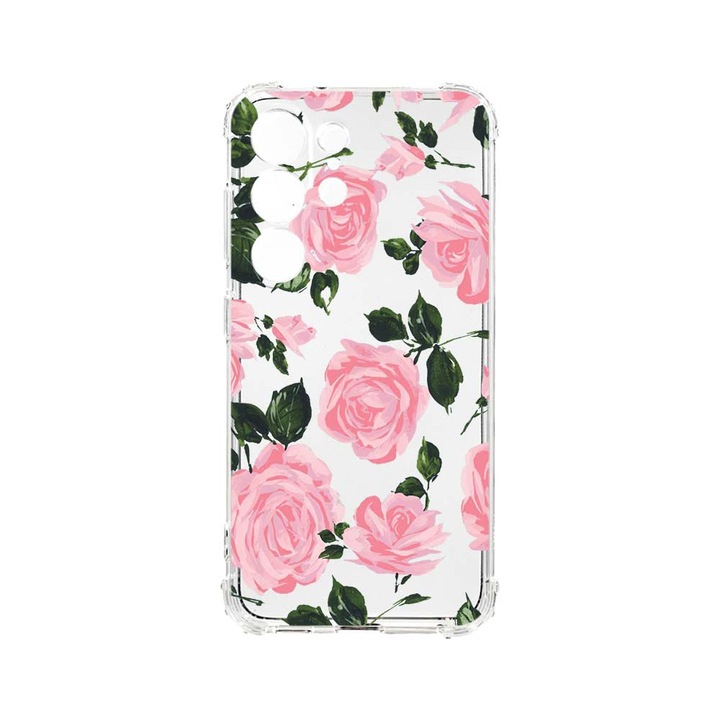 Husa BestCase® Anti Shock, Compatibila Cu Samsung Galaxy S23 Ultra, Pastel Colors Rose, 1.5MM, Rezistenta La Socuri, Protectie Camera, AS 514