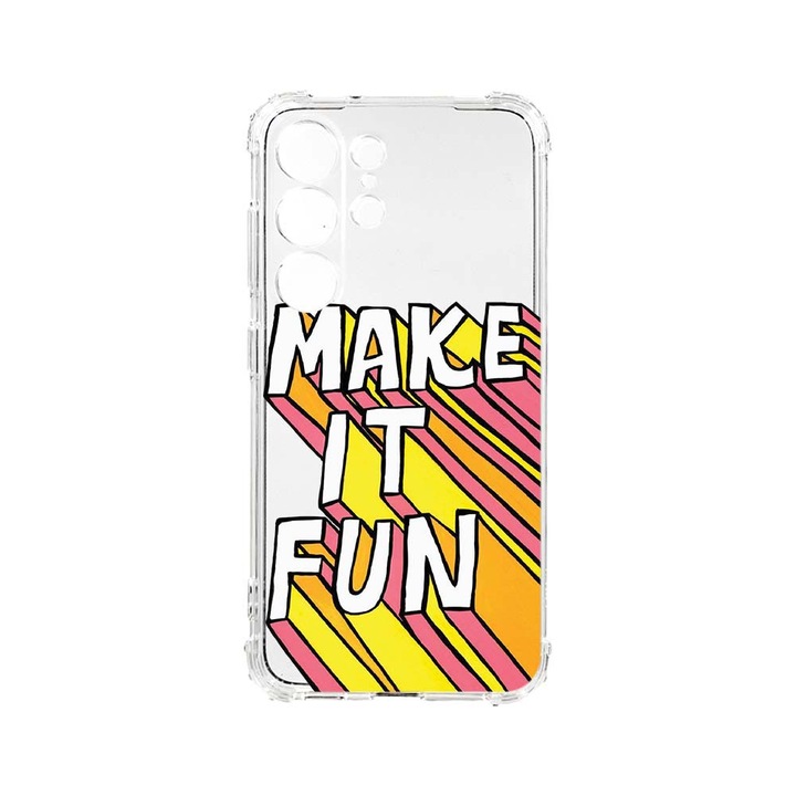 Husa BestCase® Anti Shock, Compatibila Cu Samsung Galaxy S23 Ultra, Make It Fun, 1.5MM, Rezistenta La Socuri, Protectie Camera, AS 494