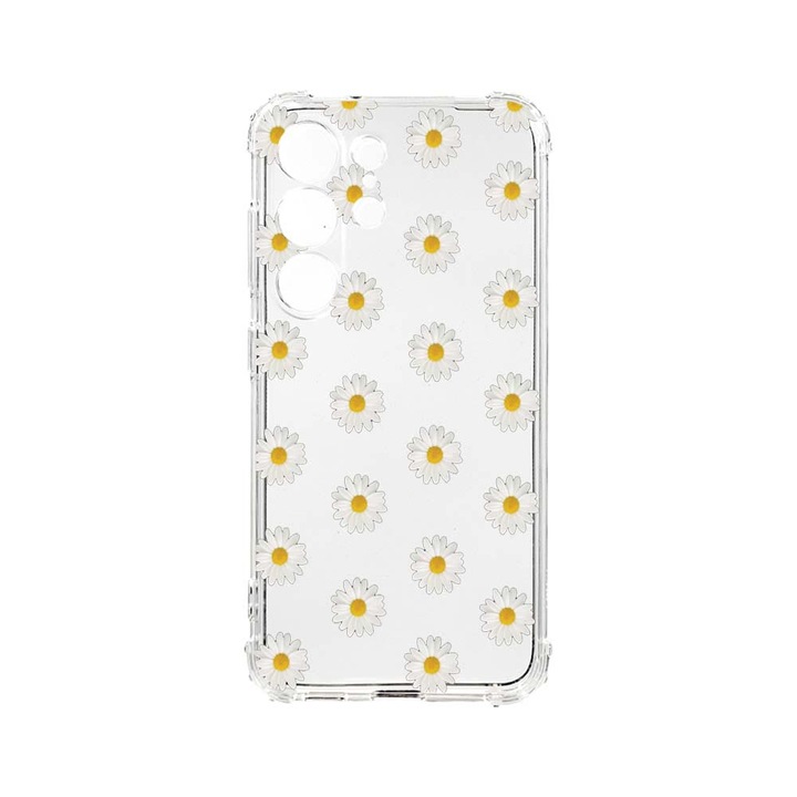 Husa BestCase® Anti Shock, Compatibila Cu Samsung Galaxy S23 Ultra, Happy Flowers Daisy, 1.5MM, Rezistenta La Socuri, Protectie Camera, AS 513