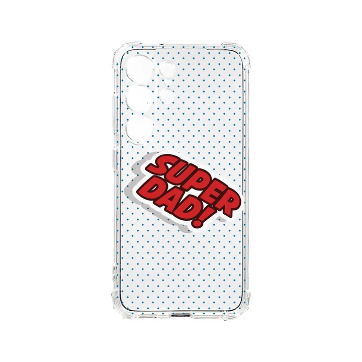 Husa BestCase® Anti Shock, Compatibila Cu Samsung Galaxy S23 Ultra, Super Dad, 1.5MM, Rezistenta La Socuri, Protectie Camera, AS 161