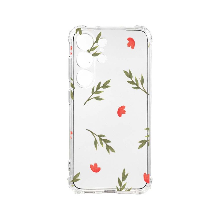 Husa BestCase® Anti Shock, Compatibila Cu Samsung Galaxy S23 Ultra, Flowers, 1.5MM, Rezistenta La Socuri, Protectie Camera, AS 516