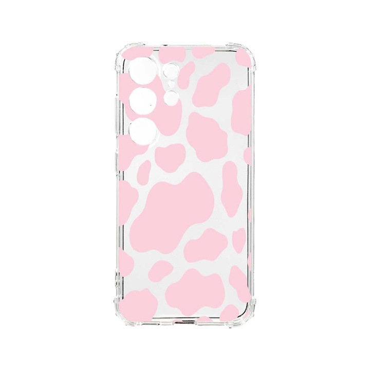Husa BestCase® Anti Shock, Compatibila cu Samsung Galaxy S23 Ultra, Pink Cow, 1.5MM, Rezistenta La Socuri, Protectie Camera, AS 786