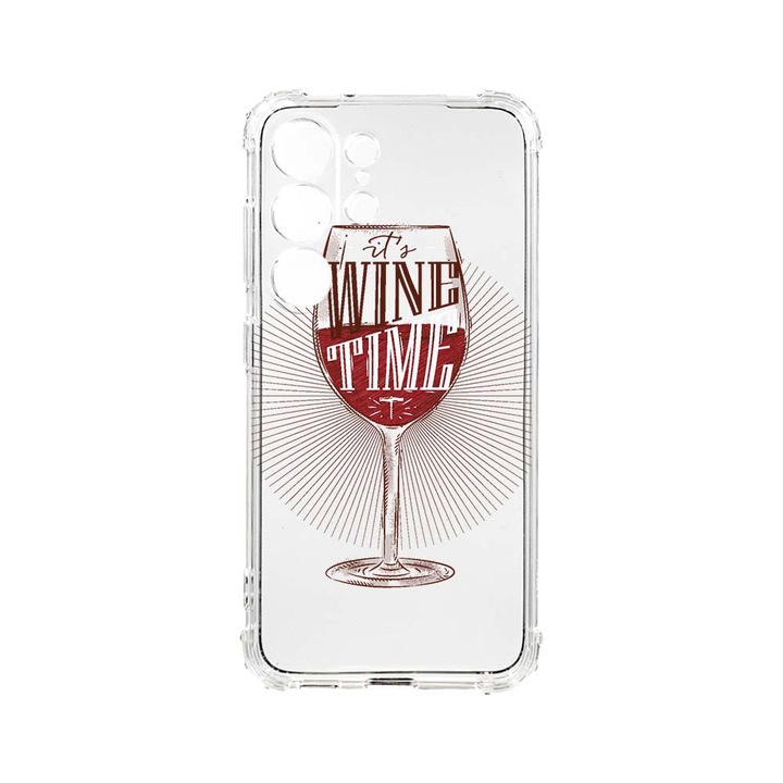 Husa BestCase® Anti Shock, Compatibila cu Samsung Galaxy S23 Ultra, Wine Time, 1.5MM, Rezistenta La Socuri, Protectie Camera, AS 808