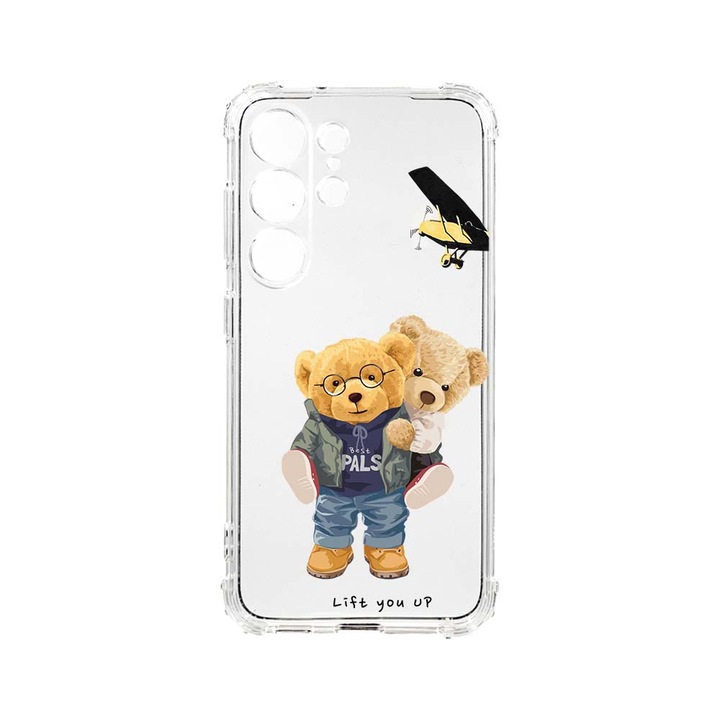 Husa BestCase® Anti Shock, Compatibila Cu Samsung Galaxy S23 Ultra, Teddy Bear Lift me up, 1.5MM, Rezistenta La Socuri, Protectie Camera, AS 933