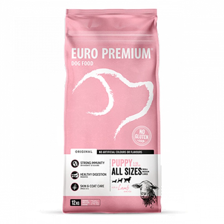 Euro Premium All Sizes Puppy Lamb & Rice 12kg