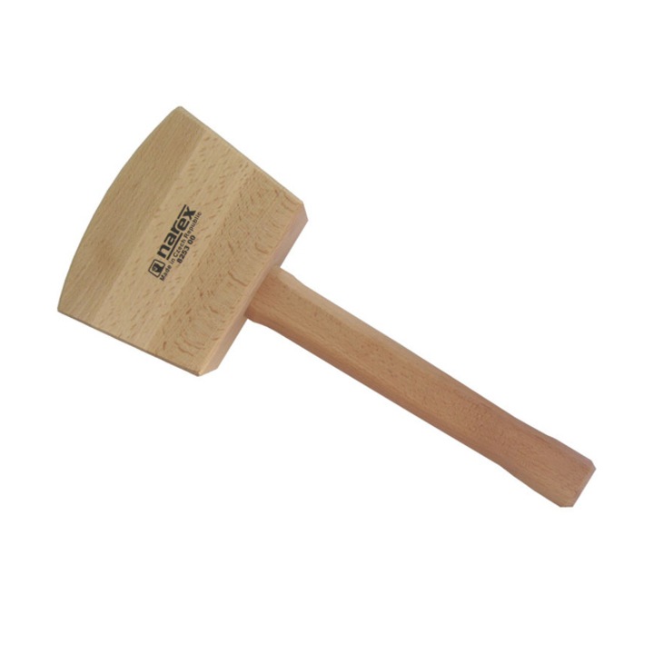 Ciocan de lemn pentru dulgherie, NAREX, Carpenter Mallet, din lemn de fag, 60 x 105 x 140 mm, 726 grame
