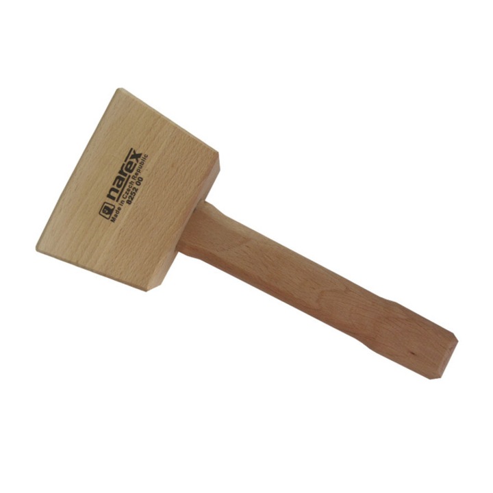 Ciocan de lemn pentru dulgherie, NAREX, Carpenter Mallet, din lemn de fag, 60 x 75 x 110 mm, 442 grame