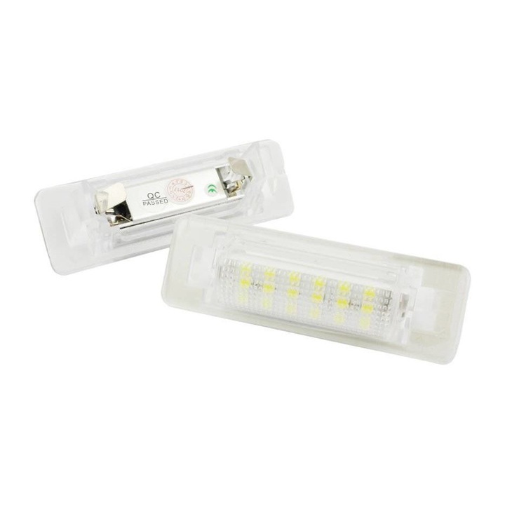 Set 2xlampa led numar inmatriculare, Interlook, W210, Mercedes, Alb