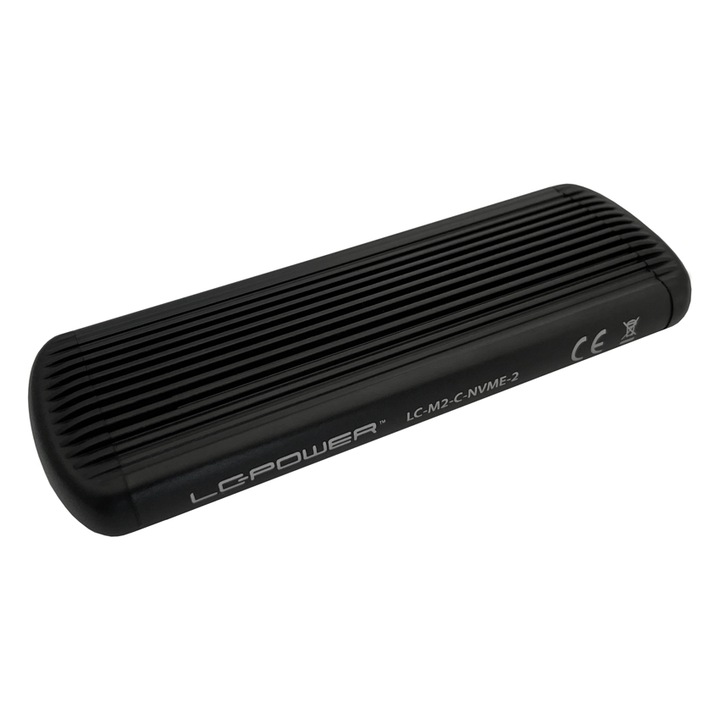 Carcasa unitate externa, LC Power, USB 3.2, Negru