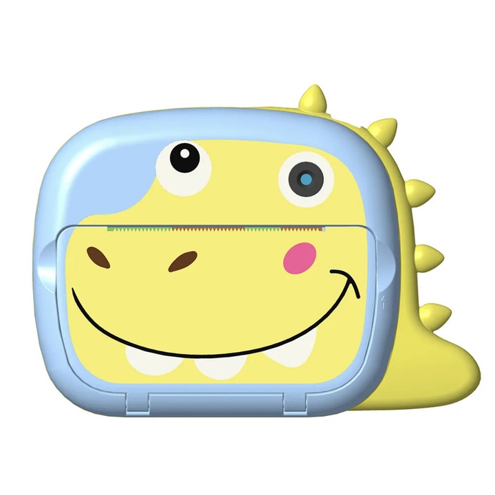 Digitális fénykép-video kamera gyerekeknek, THD Pixels KX-07, Wifi kommunikáció, hőnyomtató, 12 megapixeles felbontás, kék