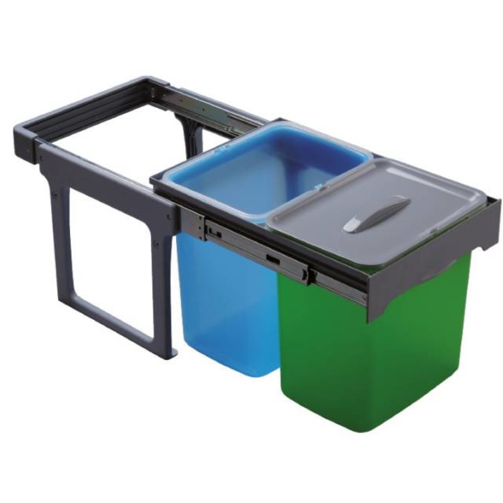 EKOTECH - Beépíthető hulladékgyűjtő EKKO EASY 40 - 2x16 Liter