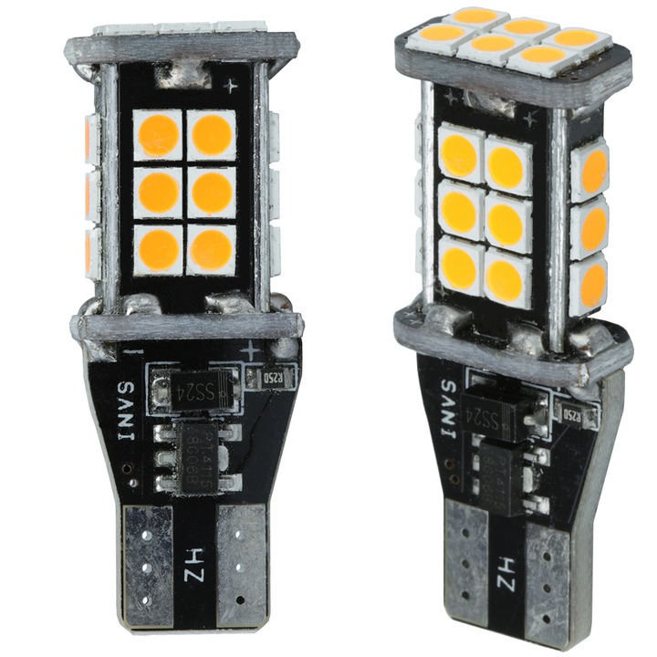 Автомобилна LED крушка, Interlook, W16W, 37 мм, Червена