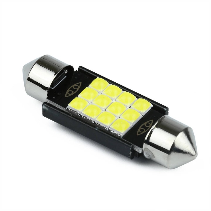 Bec LED auto, Interlook, C5W, 39mm, Alb