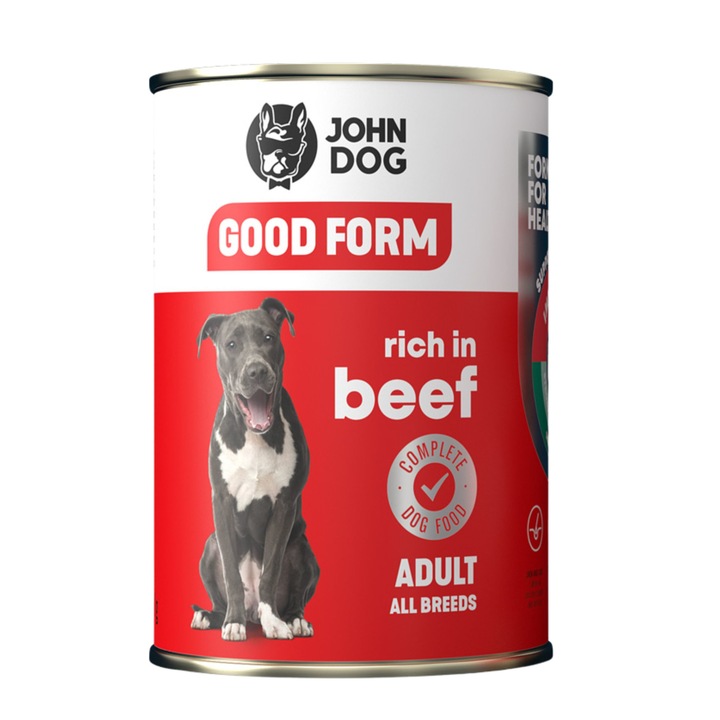Hrana pentru caini, John Dog, Aroma de vita, 400 g