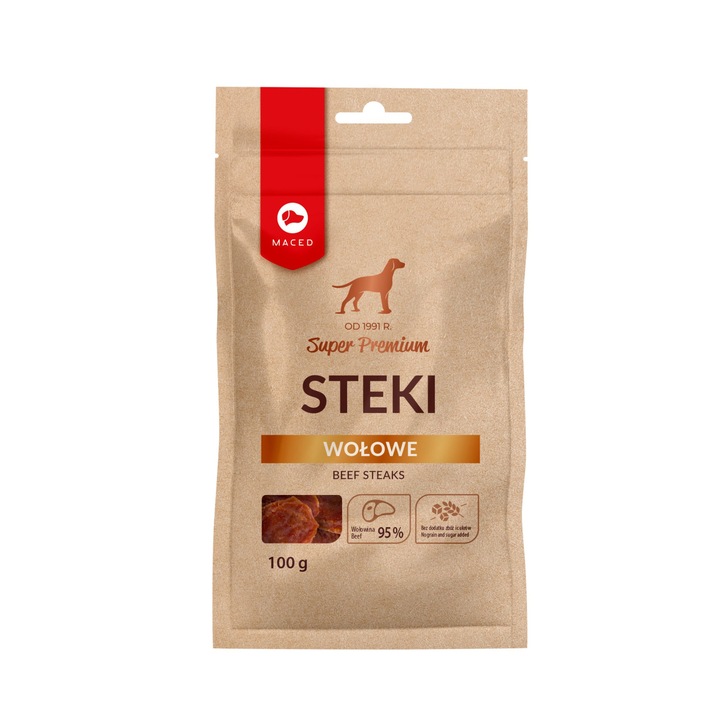 Hrana pentru caini, Maced, Aroma de vita, 100 g