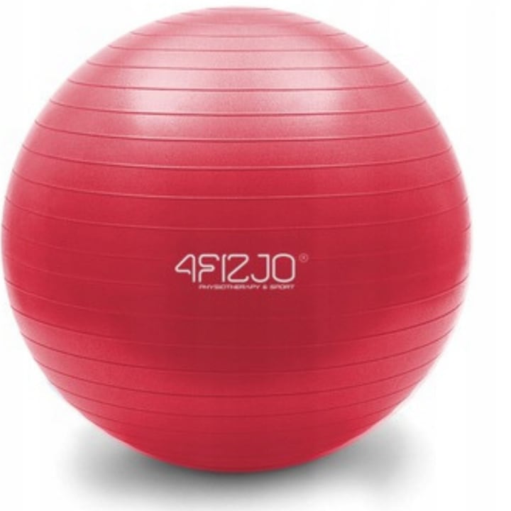 Fitness labda pumpával, 4Fizjo, PVC, 55 cm, piros