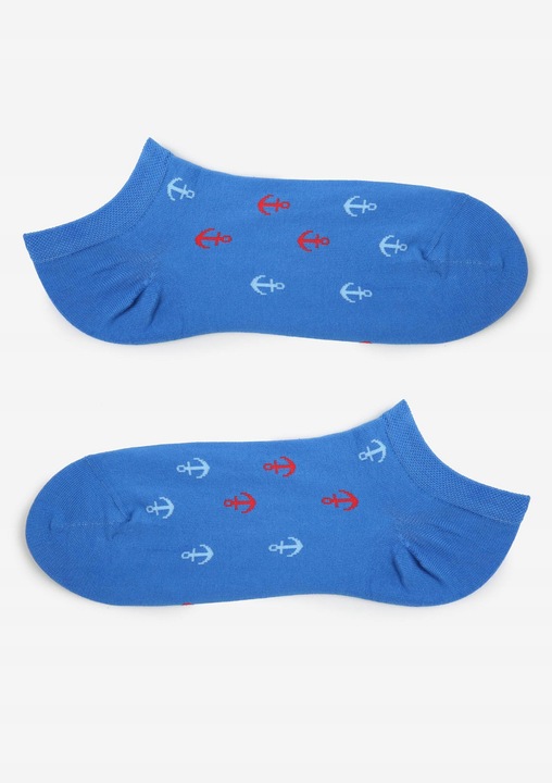 Мъжки къси чорапи, Marilyn, Anchor Pattern, Памук/Полиамид/Еластан, Син, 41-45 EU