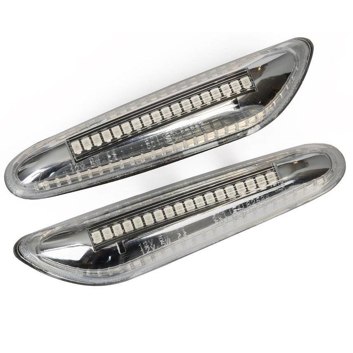 Indicatoare laterale LED | abajur transparent | nedinamic | pentru BMW E36, E46, E90 E91 E92 E93, E60 E61, E81 E82 E87 E88, PL18010B6