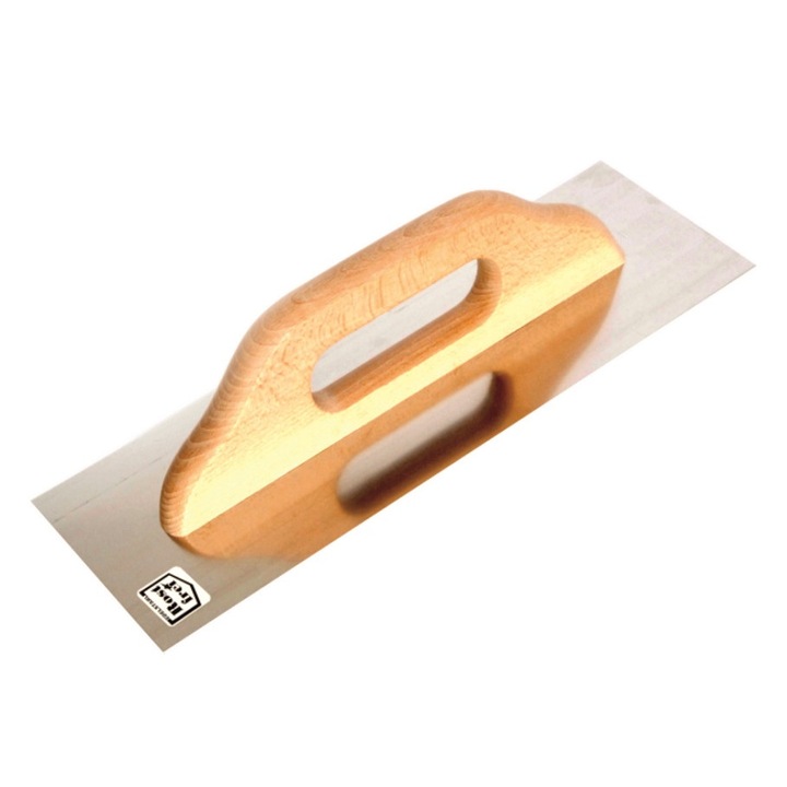 Маламашка за шпакловка, EPM, Неръждаема стомана/Дърво, 580x130mm, Сребристо/Кафяво
