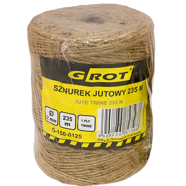 Канап, грот, юта, 2 mm x 235 m, кафяв