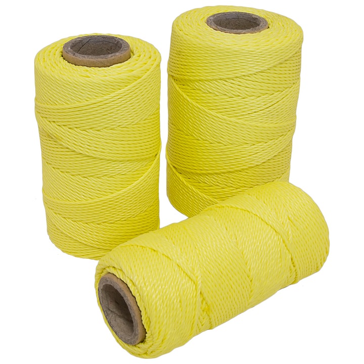 Въже за зидария, Grot, полипропилен, 1,6 mm x 150 m, жълт