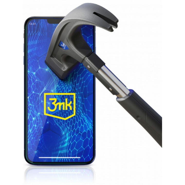 Стъклен протектор за екран, 3MK HardGlass Max Lite Samsung Galaxy S23 Ultra, Black