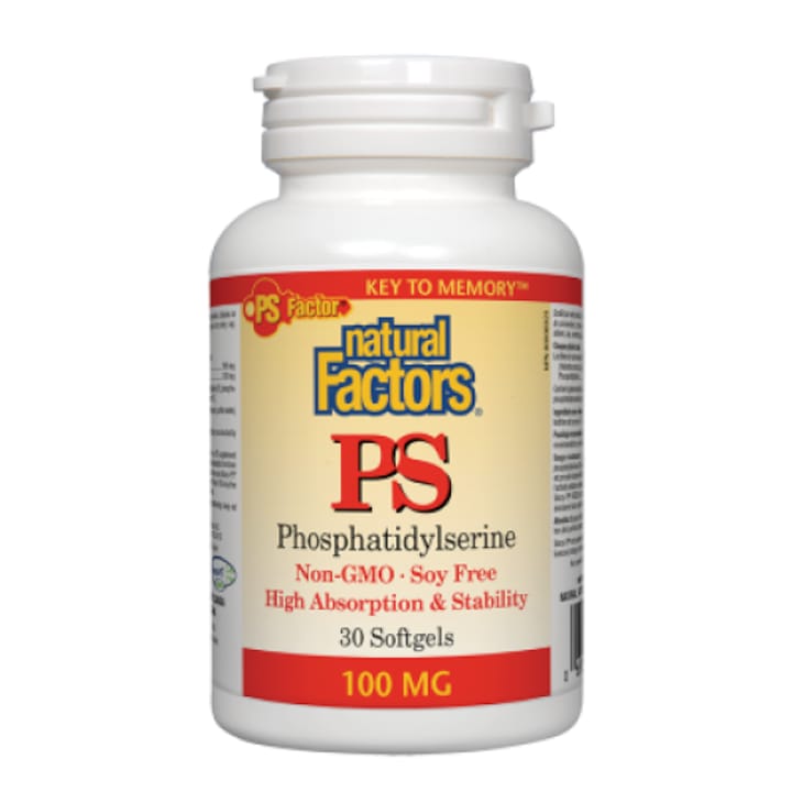Supliment alimentar, Natural Factors, PS Fosfatidilserina, 100 mg x 30 capsule softgel