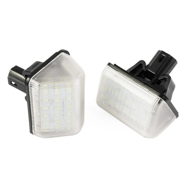 Set 2x becuri placuta inmatriculare, Interlook, LED, Mazda, Alb