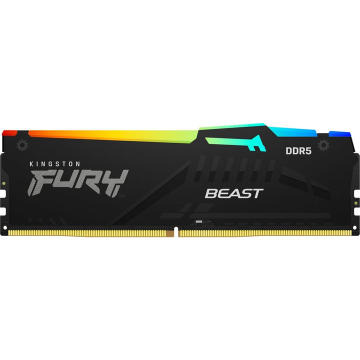 8GB 5600MHz DDR5 RAM Kingston Fury Beast RGB CL36 (KF556C36BBEA-8) (KF556C36BBEA-8)