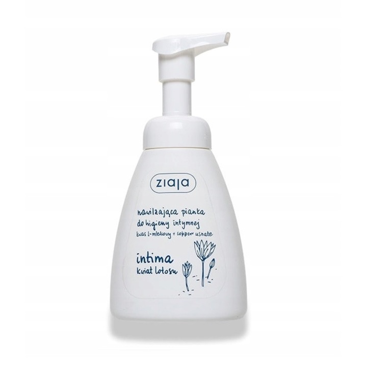 Spuma igiena intima, Ziaja, Pentru femei, Flori de lotus, Hidratanta, 250 ml