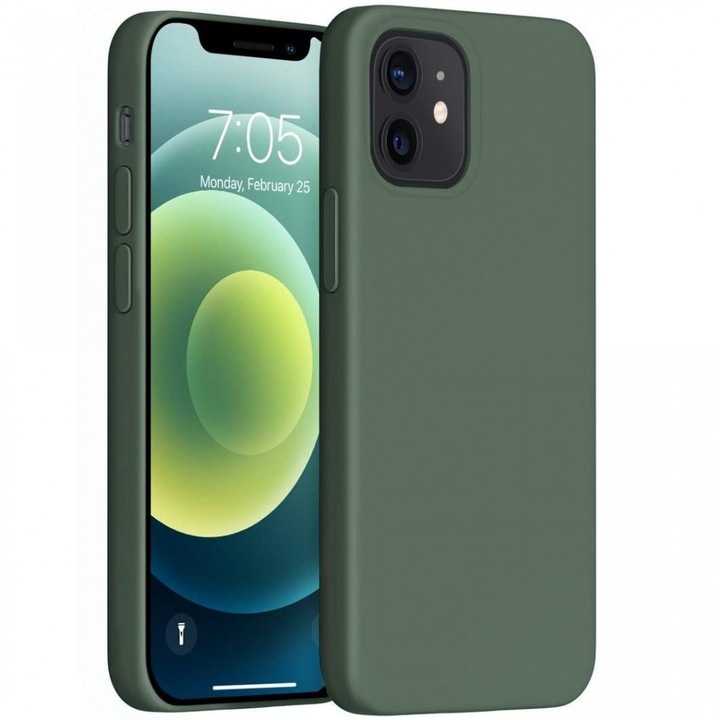 Huawei Honor 30 Lite / 30 Youth, Силиконов калъф, Wooze Liquid Silica Gel, тъмно зелен (116255)