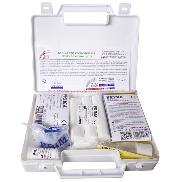 Trusa sanitara prim ajutor auto Prima