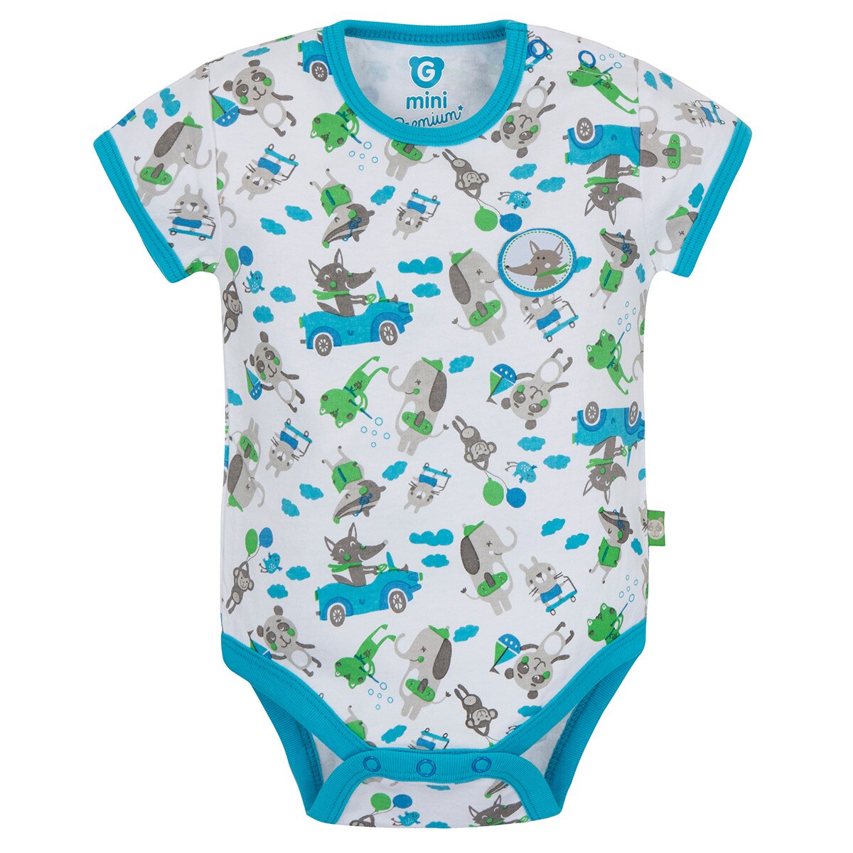 Body cu maneca scurta Gmini- Micutul Lup 80 cm 9- 12 luni