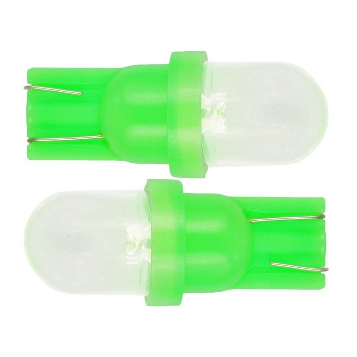 Комплект крушки за кола, Interlook, LED, 12V, W5W, Зелени