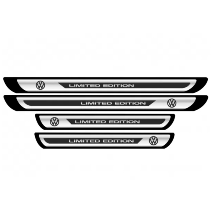 Комплект от 4 хромирани лепенки за прагове за VW, Creative Rey