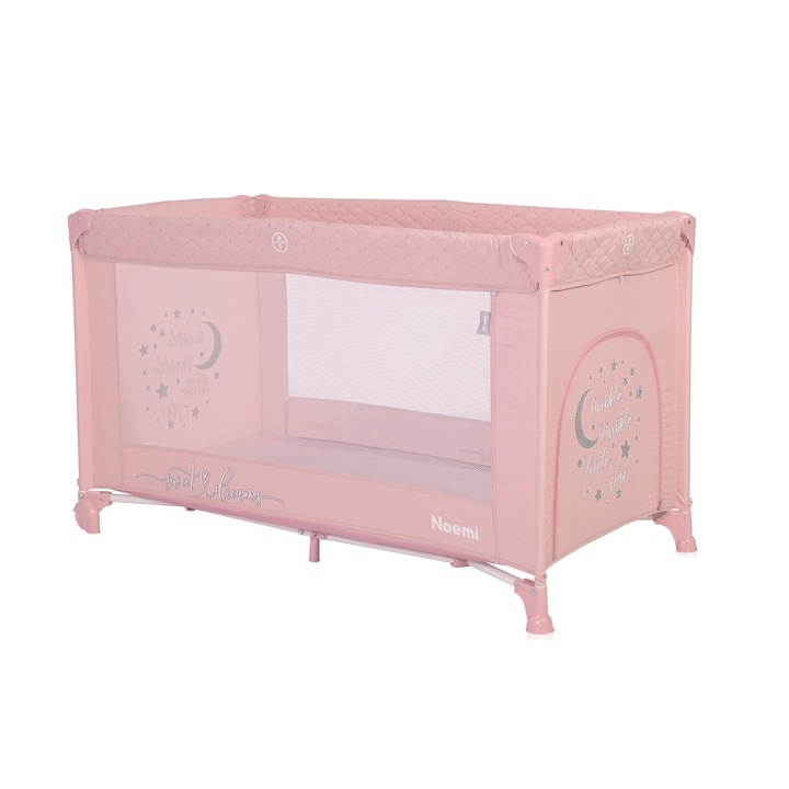 Összecsukható kiságy, Lorelli, Noemi, 1 szint, 120x60 cm, Mellow Rose Star