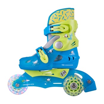 Role copii WORKER TriGo Skate LED, Albastru Role copii WORKER TriGo Skate LED, Albastru