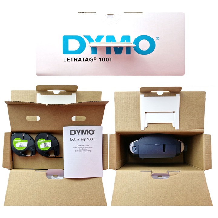 Термопринтер Dymo LetraTag LT-100T, 2-редов редактиране на етикети, директен термопечат или термотрансфер, 2174591