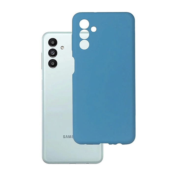 TPU szilikon tok mikroszálas Samsung Galaxy A54 5G telefonhoz, mikroszálas belső, Optim Ultra védelem, kék