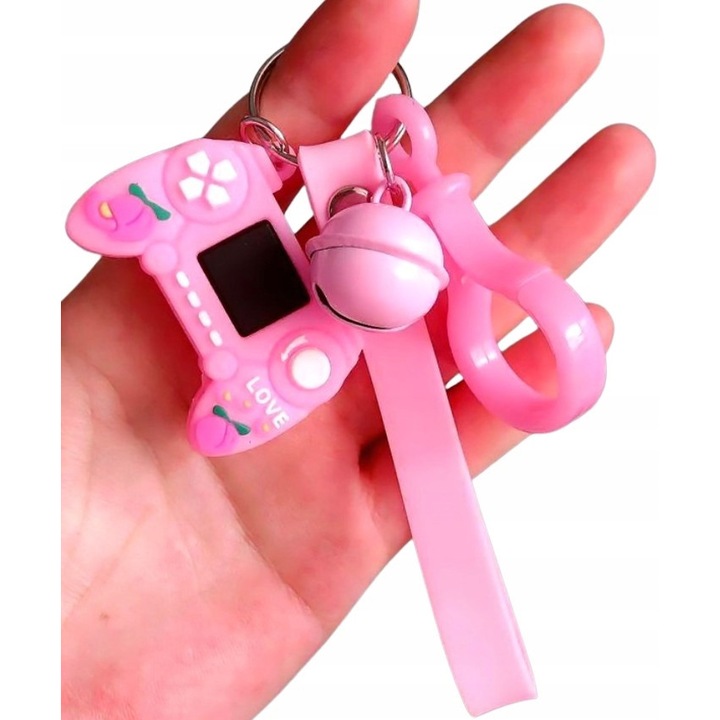 Breloc cheie PlayS, Edibazzar, Cauciuc, Roz