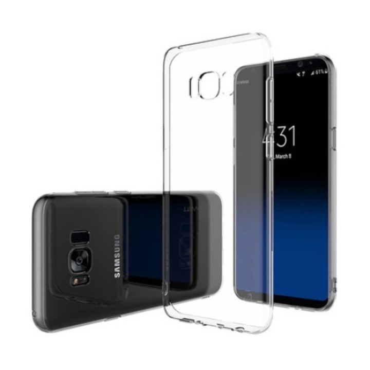 Samsung Galaxy S8 Plus védőtok, szilikon hátlap, vékony, átlátszó