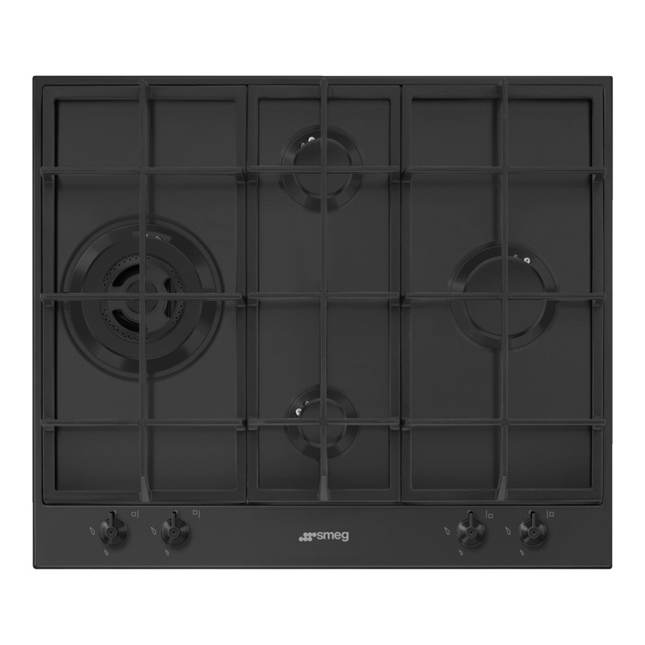 SMEG PX364LMB gázfőzőlap, 60 cm, matt fekete