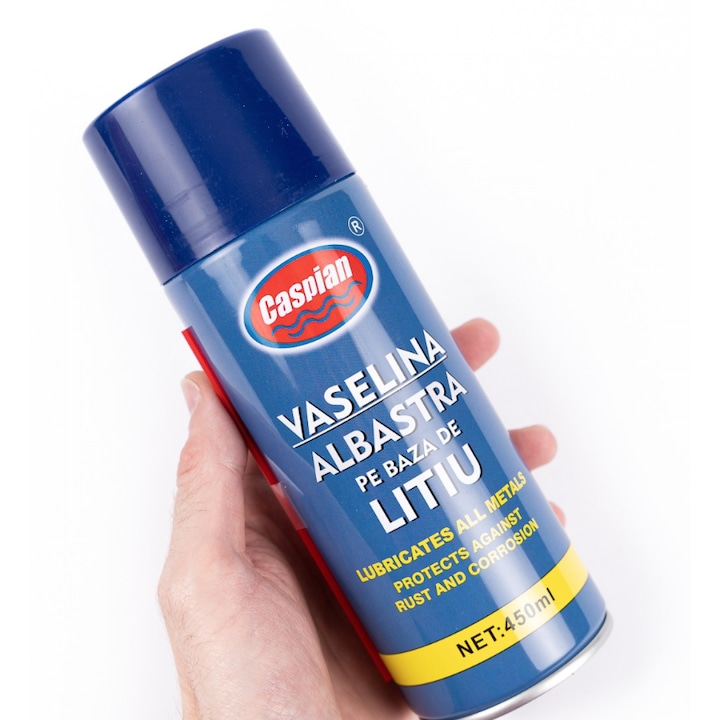 Spray vaselina albastra pe baza de litiu, Caspian, 450ml - eMAG.ro