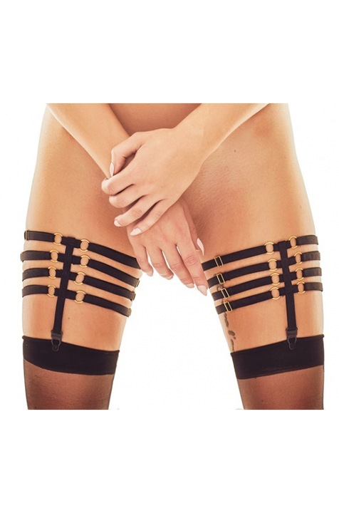 Anais szexi harisnyatartós fehérnemű XXL/XXXL, poliészter, eredeti design, fekete színű