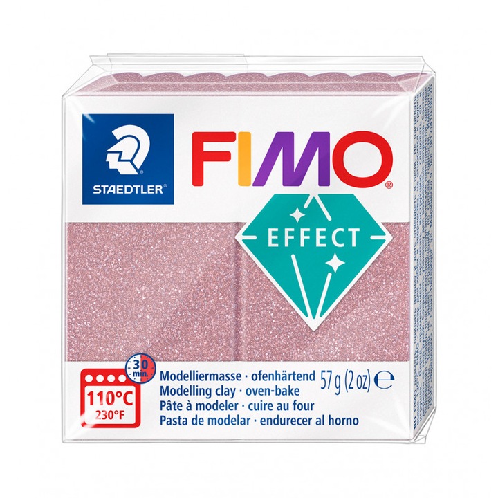 Полимерна глина FIMO Effect блясък розово злато 57гр