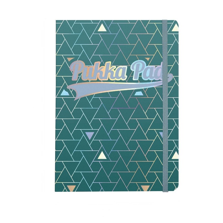 Agenda Pukka Pad Glee, A5, dictando, hartie 80 g, 96 pag, verde inchis